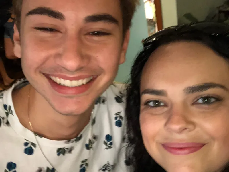 Christina Lanzillotto with students