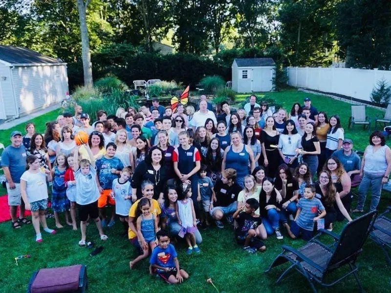 Christina Lanzillotto with students