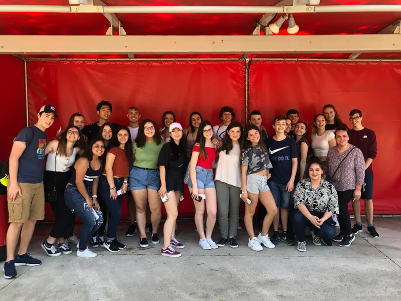 Christina Lanzillotto with students